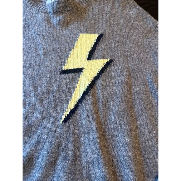 Rails Gray Lightning Bolt Sweater Soft Wool Cashmere Blend Knit Small S - Picture 3 of 6